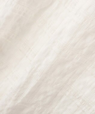 Green Parks シアーチェックシャツワンピース Off White