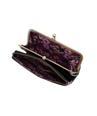 ANNA SUI マチルダ 二つ折り口金長財布 クロ