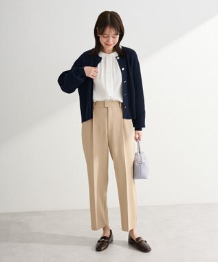 Green Parks アンチピリング金ボタンニットカーディガン Navy