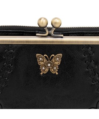 ANNA SUI マチルダ 二つ折り口金長財布 クロ