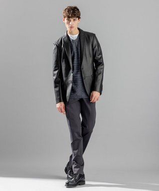 JOSEPH HOMME 【LEON 掲載】ストームリップル　Vネックカットソー グレー系