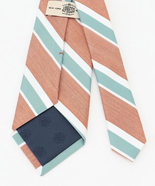 J.PRESS MEN 【LINEN MIX COLLECTION】レジメンタル ネクタイ オレンジ系2