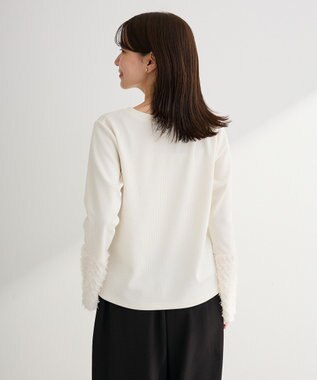 Green Parks 袖フェザードッキングプルオーバー Ecru