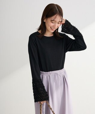 Green Parks 袖フェザードッキングプルオーバー Black