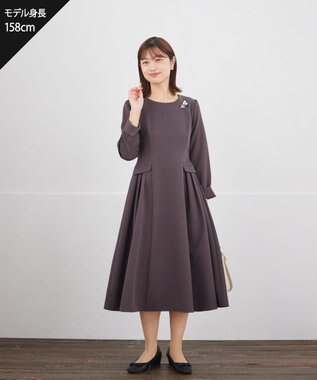 Tiaclasse 【XSサイズ追加・新色追加】サイドフラップワンピース チャコールグレー