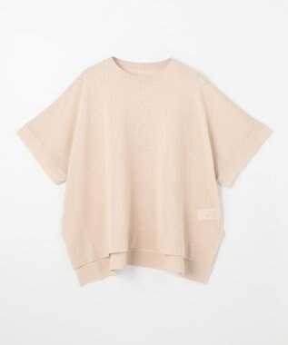 ANY リネンブレンドボクシーニット ベージュ