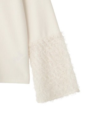 Green Parks 袖フェザードッキングプルオーバー Ecru