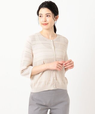 洗える レーシーパターン 半袖 カーディガン J Press Ladies S ファッション通販 公式通販 オンワード クローゼット