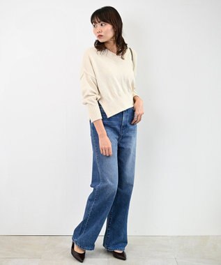 woadblue Marisol掲載＜坪田あさみさんコラボ＞SALUU サルー /デニムパンツ ミッドブルー MIDBLUE