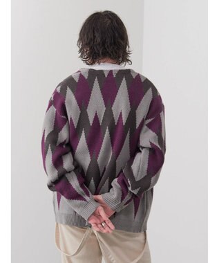 CRAFT STANDARD BOUTIQUE 【男女兼用】アーガイル柄カーディガン Purple