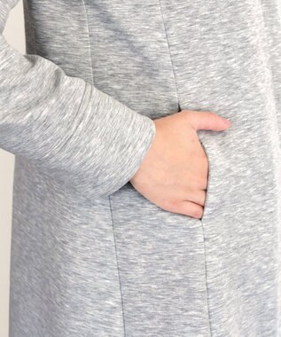 Tiaclasse L 【洗える】ダンボールフレアコート グレー