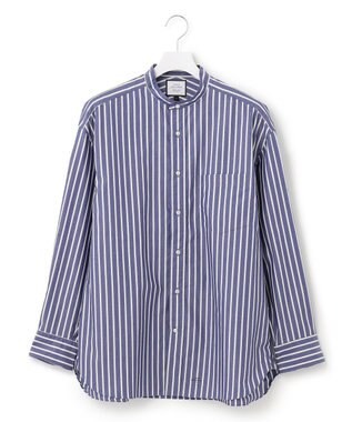 J.PRESS YORK STREET 【UNISEX】タイプライターストライプ シャツ ネイビー系1