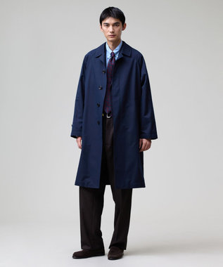 J.PRESS MEN 【J.PRESS ORIGINALS】【UNISEX】Cotton Like Polyester Balmacaan Coat ネイビー系