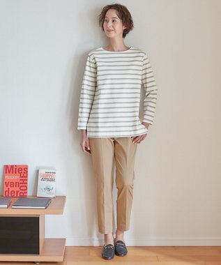 自由区 【XXSサイズ～/接触冷感/洗える】サテンストレッチ テーパードパンツ ベージュ系