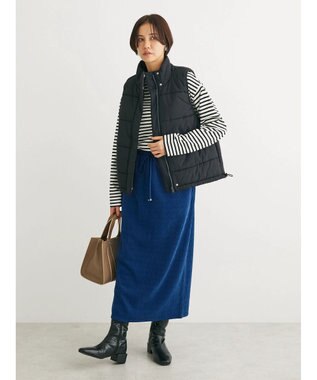 Green Parks カットコールタイトスカート Blue