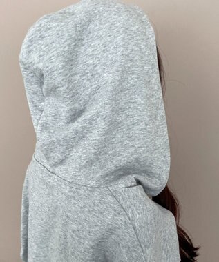 WEGO Wジップショートパーカー 杢グレー