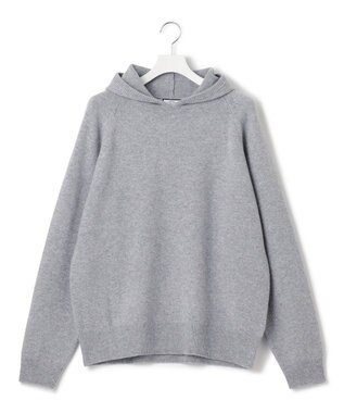 J.PRESS YORK STREET 【UNISEX】ウールカシミヤ フーディーニット ライトグレー系