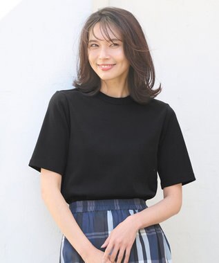 ANY 【UVケア・接触冷感】コンパクトクルーネックＴシャツ ブラック