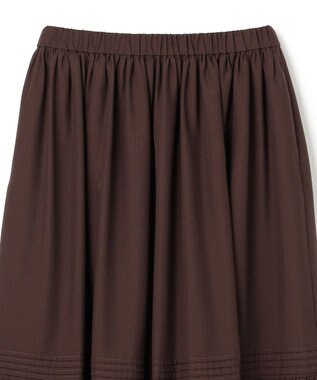 UNFILO エアリー ギャザースカート ブラウン