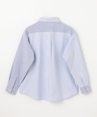 J.PRESS KIDS 【140-170cm】オックスフォード ストライプコンビシャツ ブルー系1