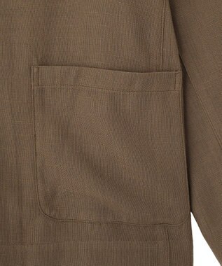 CRAFT STANDARD BOUTIQUE リネンライクオーバーサイズジャケット Brown