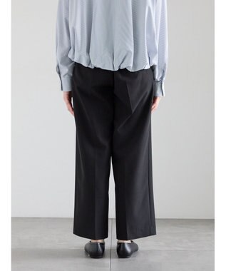 Te chichi 【雑誌掲載アイテム】ダブルクロスイージーワイドパンツ ブラック