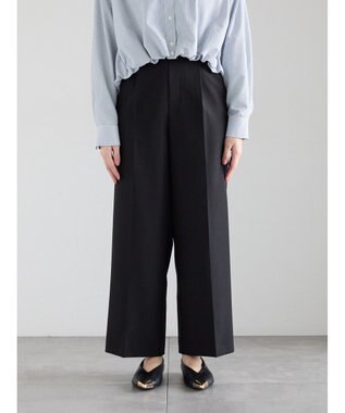 Te chichi 【雑誌掲載アイテム】ダブルクロスイージーワイドパンツ ブラック