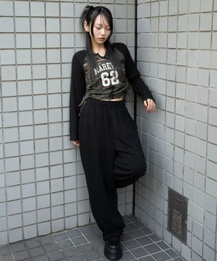 WEGO キーネックサイドドロストラグランロンT 柄1