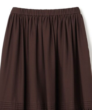 UNFILO エアリー ギャザースカート ブラウン