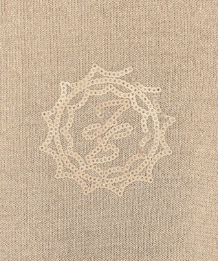 自由区 L 【カタログ掲載・洗える】エンブレム ニット ベージュ