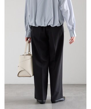 Te chichi 【雑誌掲載アイテム】ダブルクロスイージーワイドパンツ ブラック