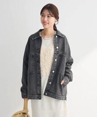 Green Parks ＢＩＧシルエットＧジャン Black