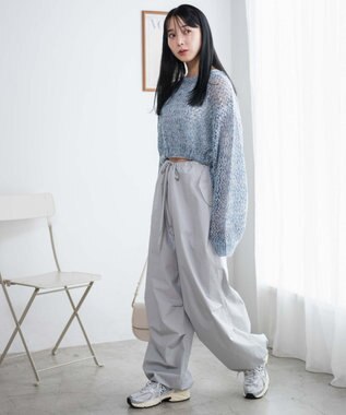 WEGO パラシュートパンツ ライトグレー