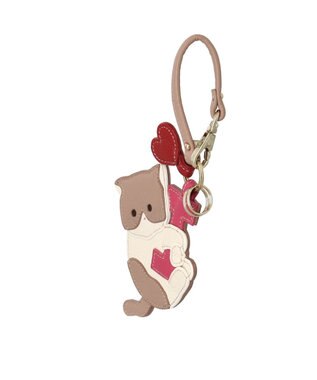 IBIZA アニマーダ　牛革　チャーム（ネコ） オーク