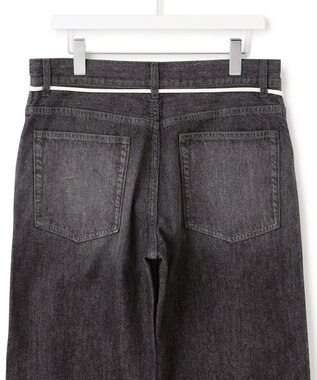 J.PRESS YORK STREET 【UNISEX】ウォッシュドワイド デニムパンツ ブラック系