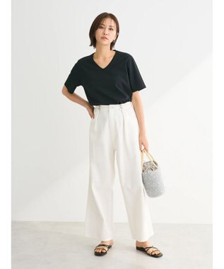 Green Parks 汗染み防止ＶネックＴシャツ Black