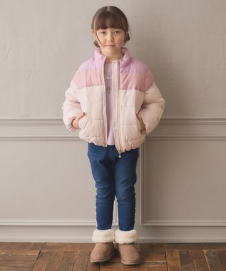 ANY KIDS 【洗濯機OK】中綿 ガーリー コート ピンク系