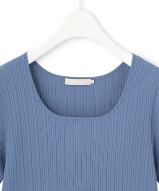 ICB L 【新色追加・洗える】シンセティックハイゲージ 5分袖リブニット スマルトブルー系