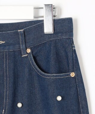 Feroux ランダムパールデニム パンツ ネイビー系
