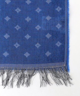 JOSEPH ABBOUD 【イタリア製・EMMESTYLE】クレストパターン ストール サックスブルー系7