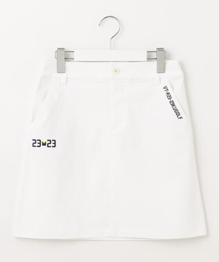 23区GOLF 【WOMEN】【防透/ストレッチ/撥水】スケトラドビーストレッチ モチーフ スカート ホワイト系