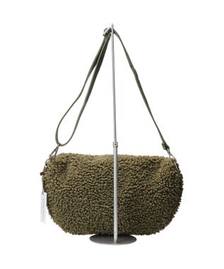 INTER-CHAUSSURES 【ANDREA CARDONE ITALI】レザーストラップボアショルダーバッグ カーキ