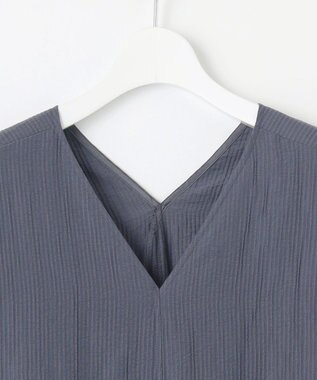 23区 【SLOW/一部店舗限定】ナチュラルピケワッシャー ワンピース ダルブルー系