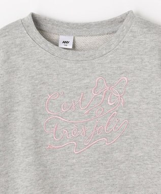 ANY KIDS 袖リボン トレーナー グレー