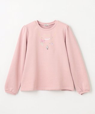 ANY KIDS 【らくっトレーナー】裏毛 ネックレス トレーナー ピンク