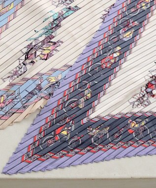 Tiaclasse プリーツスカーフ パープル