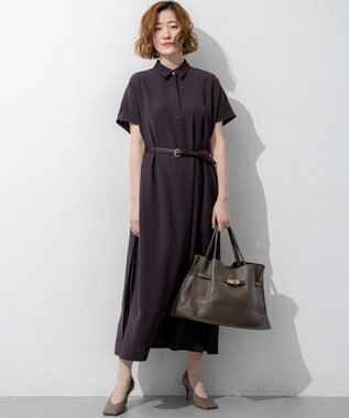 23区 【先行予約】ドライ2WAYツイル ワンピース ダークブラウン系