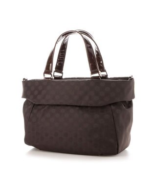 Y'SACCS PolkaDots口折れミニトート チョコ
