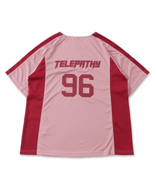 WEGO サッカーメッシュ切り替えビッグT ピンク