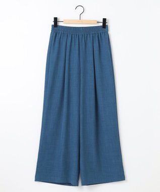 SHARE PARK LADIES ドライタッチリネンライクパンツ ダルブルー系